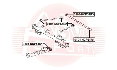 Сайлентблок Asva, арт. 0101-NCP51R2