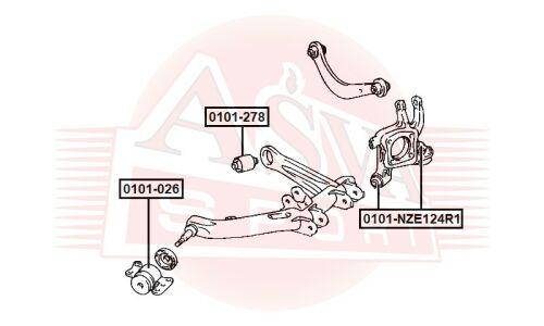 Сайлентблок Asva, арт. 0101-NZE124R1