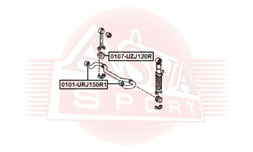 Сайлентблок Akitaka, арт. 0101-URJ150R1