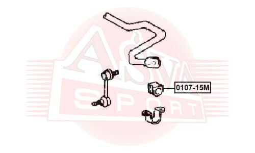 Втулка стабилизатора Asva, передняя, арт. 0107-15M
