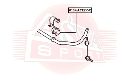 Втулка стабилизатора Asva, арт. 0107-AZT255R