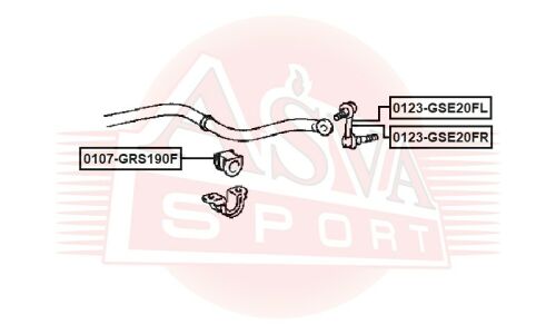 Втулка стабилизатора Asva, арт. 0107-GRS190F