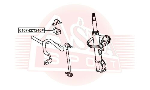 Втулка стабилизатора Asva, арт. 0107-ZZT240F