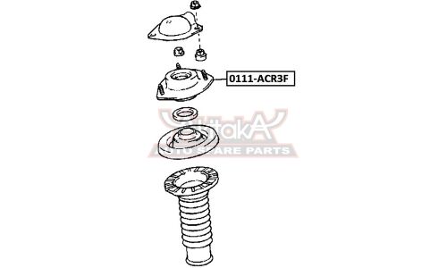Опора амортизатора Asva, передняя, правая/левая, арт. 0111-ACR3F