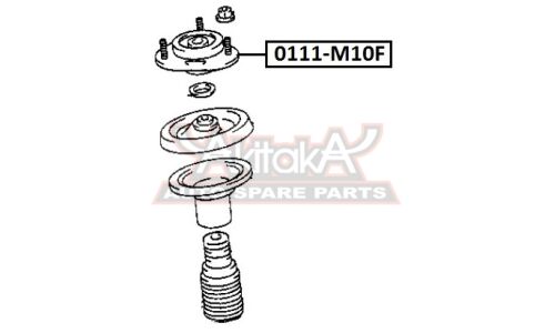 Опора амортизатора Asva, передняя, правая/левая, арт. 0111-M10F