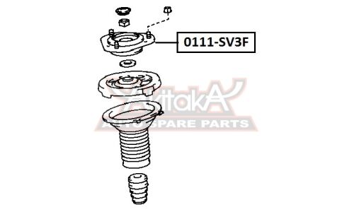 Опора амортизатора Asva, передняя, правая/левая, арт. 0111-SV3F