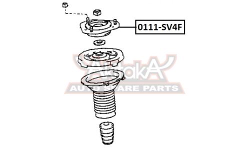 Опора амортизатора Asva передняя, правая/левая, арт. 0111-SV4F
