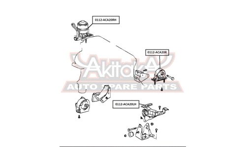 Опора (подушка) двигателя Asva, арт. 0112-ACA20R