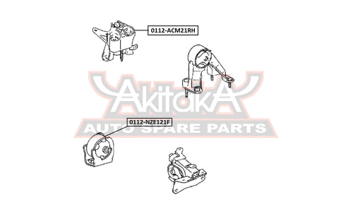 Опора (подушка) двигателя Asva, арт. 0112-ACM21RH