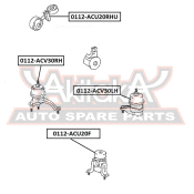 Подушка двигателя | прав Asva, арт. 0112-ACU20RHU