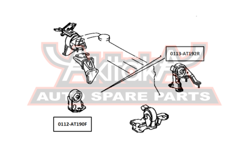 Опора (подушка) двигателя Asva, арт. 0112-AT190F