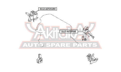 Подушка двигателя | прав Asva, арт. 0112-AZT251RH