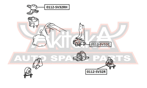 Опора (подушка) двигателя Asva, арт. 0112-SV32C
