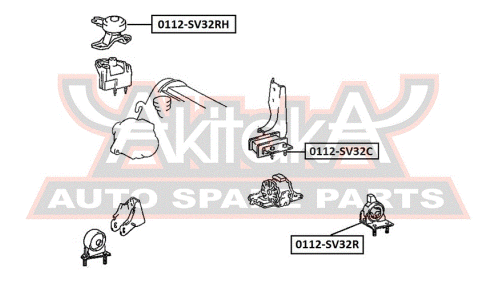 Опора (подушка) двигателя Asva, арт. 0112-SV32RH