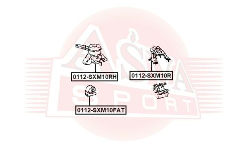 Опора (подушка) двигателя Asva, арт. 0112-SXM10RH