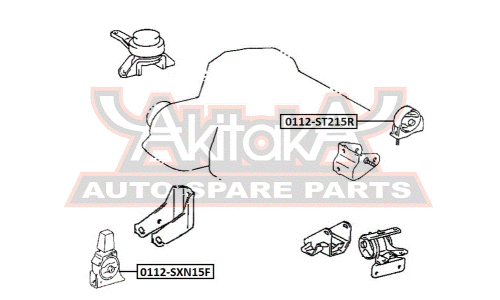Подушка двигателя | перед прав/лев Asva, арт. 0112-SXN15F