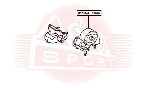 Сайлентблок подушки двигателя | зад Asva, арт. 0113-AE104R