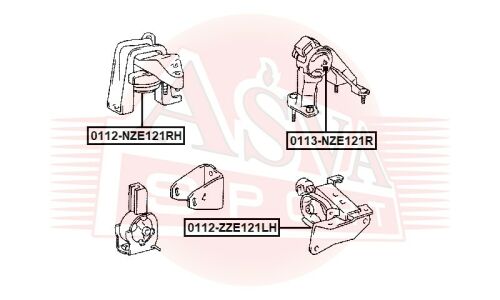 Сайлентблок Asva, арт. 0113-NZE121R
