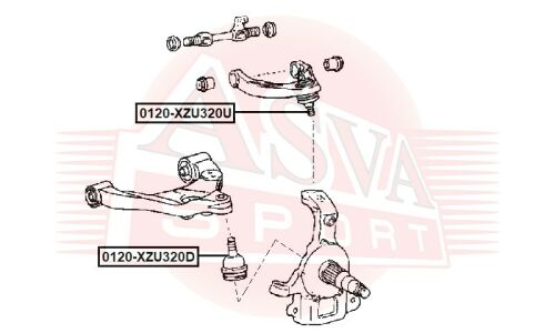 Опора шаровая Asva, передняя, арт. 0120-XZU320U