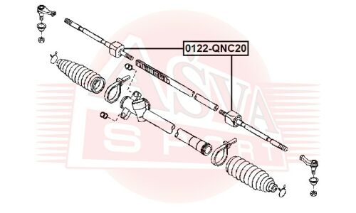 Тяга рулевая Asva, арт. 0122-QNC20