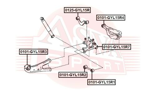 Тяга подвески Asva, арт. 0125-GYL15R
