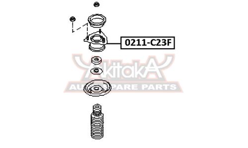 Опора амортизатора Asva, передняя, правая/левая, арт. 0211-C23F