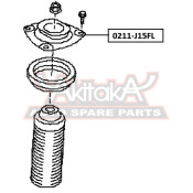 Опора амортизатора | перед лев Asva, арт. 0211-J15FL