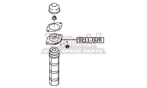 Опора амортизатора | зад прав/лев Asva, арт. 0211-J32R