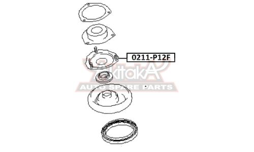 Опора амортизатора Asva, передняя, правая/левая, арт. 0211-P12F