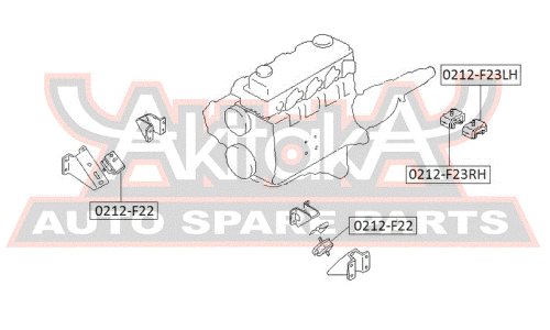 Опора (подушка) двигателя Asva, арт. 0212-F22