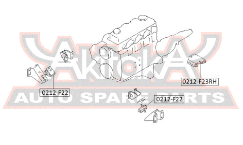 Опора (подушка) двигателя Asva, арт. 0212-F22