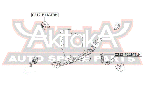 Подушка двигателя AT/CVT | перед прав Asva, арт. 0212-P11ATRH