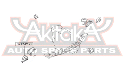 Подушка двигателя | перед прав/лев Asva, арт. 0212-P12F