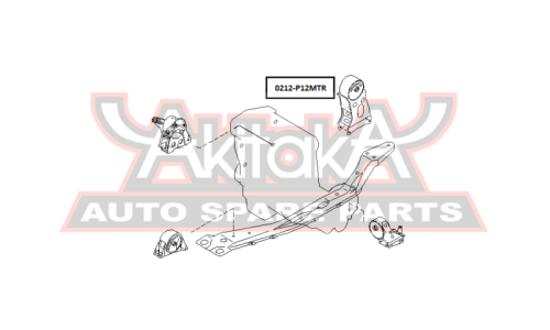 Подушка двигателя МТ | зад прав/лев Asva, арт. 0212-P12MTR