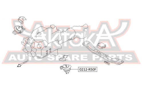 Опора (подушка) двигателя Asva, арт. 0212-R50F