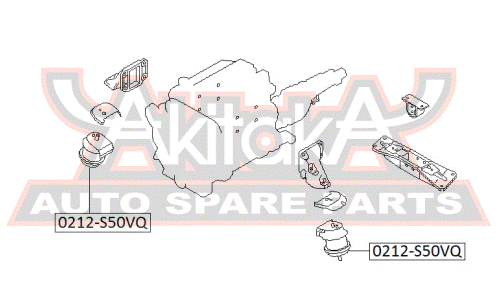 Подушка двигателя VQ35DE | перед прав Asva, арт. 0212-S50VQ