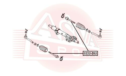 Тяга рулевая Asva, арт. 0222-Z62