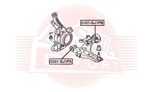 Сайлентблок Asva, арт. 0301-GJ1FS