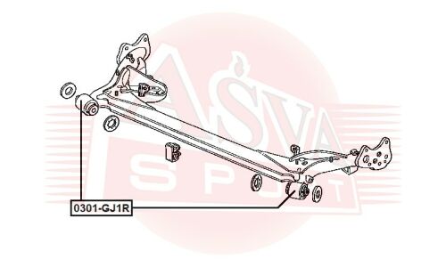 Сайлентблок Asva, арт. 0301-GJ1R