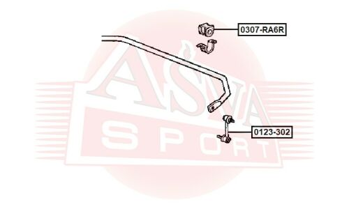 Втулка стабилизатора Asva, задняя, арт. 0307-RA6R