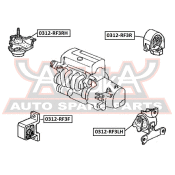 Подушка двигателя | лев Asva, арт. 0312-RF3LH