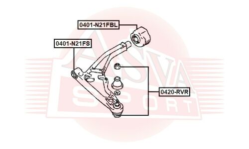 Сайлентблок Asva, арт. 0401-N21FS