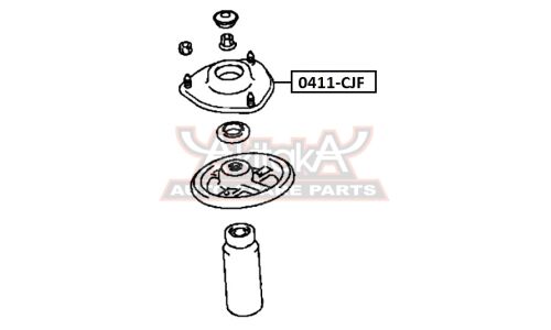 Опора амортизатора Asva, передняя, правая/левая, арт. 0411-CJF