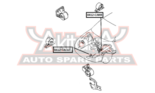 Подушка двигателя МТ | зад прав/лев Asva, арт. 0412-CJMR