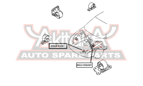 Подушка двигателя АТ | перед лев Asva, арт. 0412-CS3LHAT