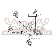 Подушка двигателя АТ | зад прав/лев Asva, арт. 0412-DARAT