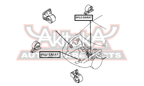 Подушка двигателя АТ | зад прав/лев Asva, арт. 0412-DARAT