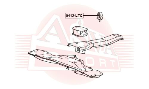 Подушка раздаточной коробки | зад Asva, арт. 0412-LTC