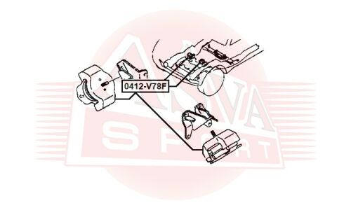 Подушка двигателя AT/MT | перед прав/лев Asva, арт. 0412-V78F
