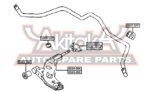Втулка Asva, арт. 0507-GFF